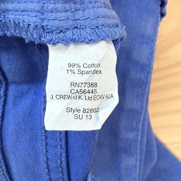 J.Crew Matchstick Stretch Denim‎ Crop Jeans in Royal Blue, Size 26 - Picture 10 of 11